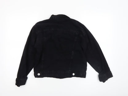 Girls UK Size 6-7 Years H.M Miss Annie Black Basic Jacket