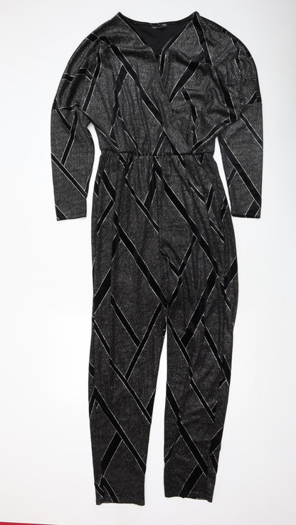 Womens UK Size 12 Zara One-Piece Black Jumpsuit