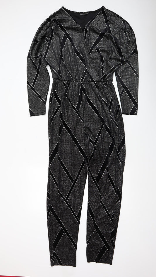 Womens UK Size 12 Zara One-Piece Black Jumpsuit