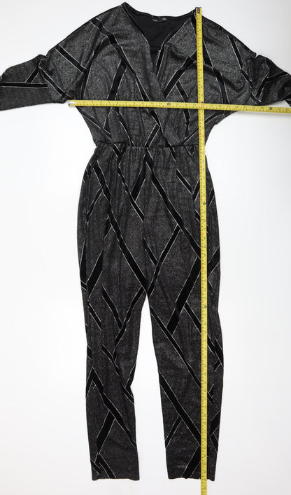 Womens UK Size 12 Zara One-Piece Black Jumpsuit