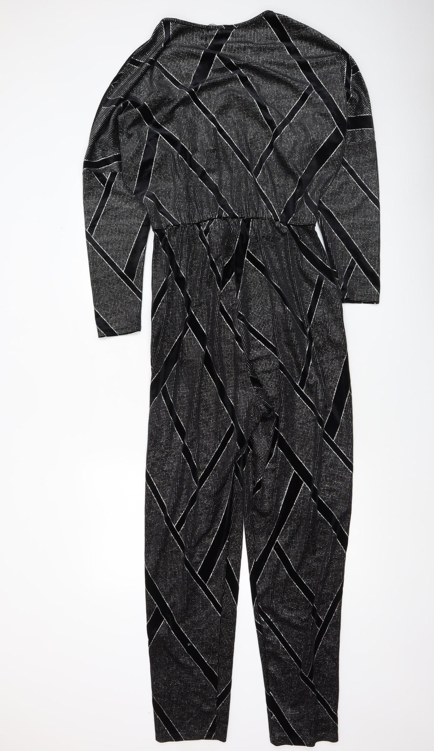 Womens UK Size 12 Zara One-Piece Black Jumpsuit