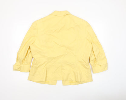Womens UK Size 20 Reflections Regular Yellow Blazer