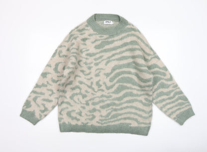 Womens UK Size S Only Green Pullover Jumper