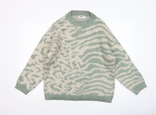 Womens UK Size S Only Green Pullover Jumper