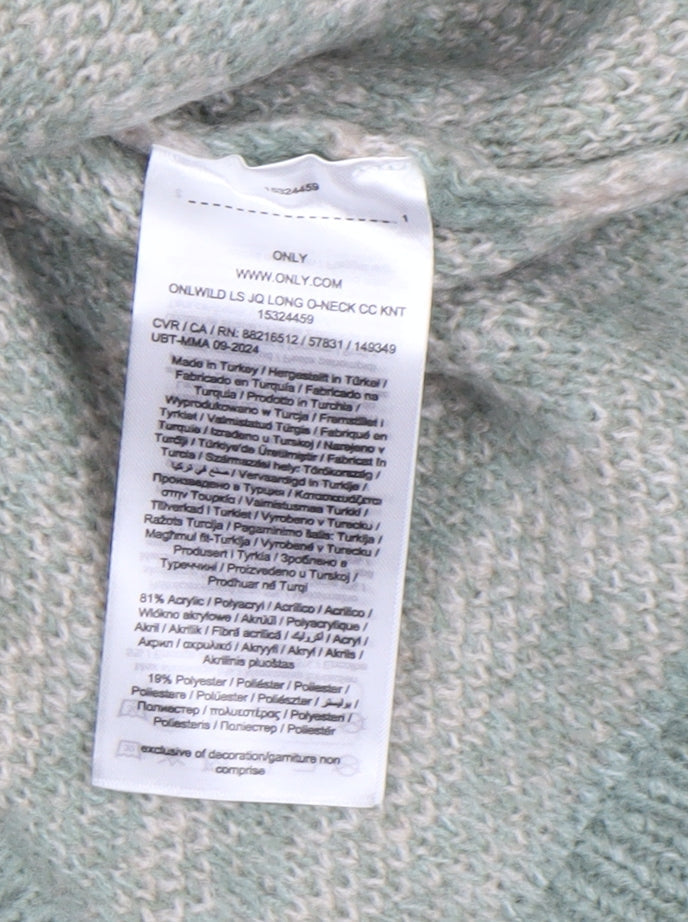 Womens UK Size S Only Green Pullover Jumper