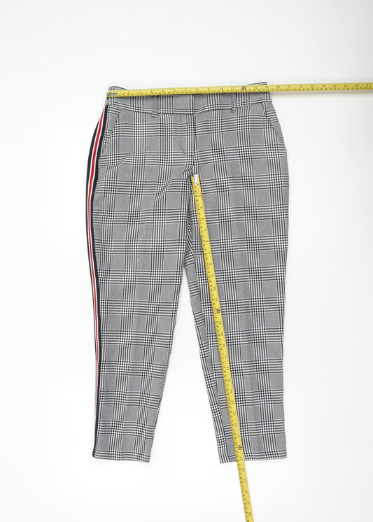 Womens UK Size 6 Dorothy Perkins Slim Fit Cropped Grey Trousers