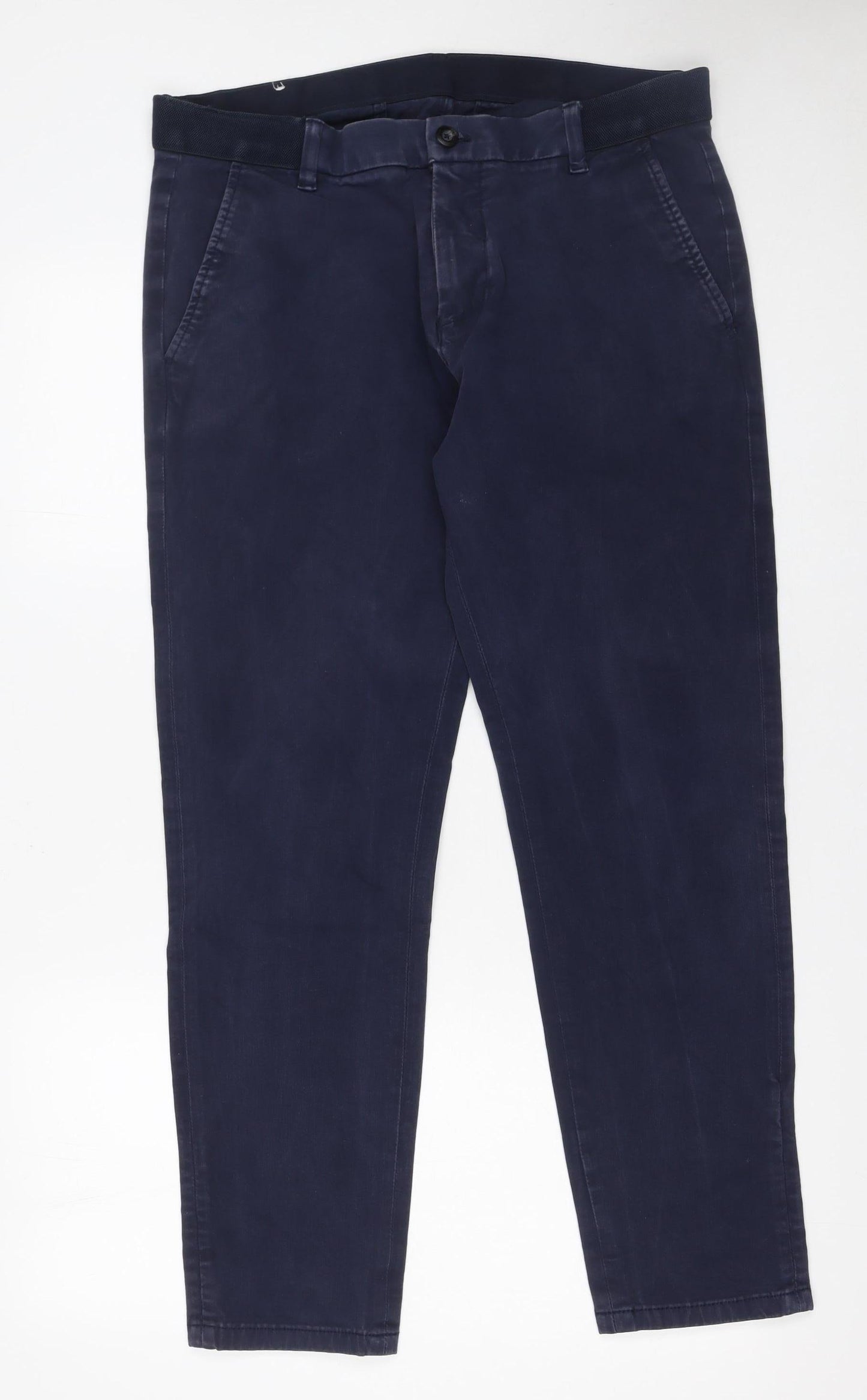 Mens UK Size M Zara Slim Fit Chino Blue Trousers