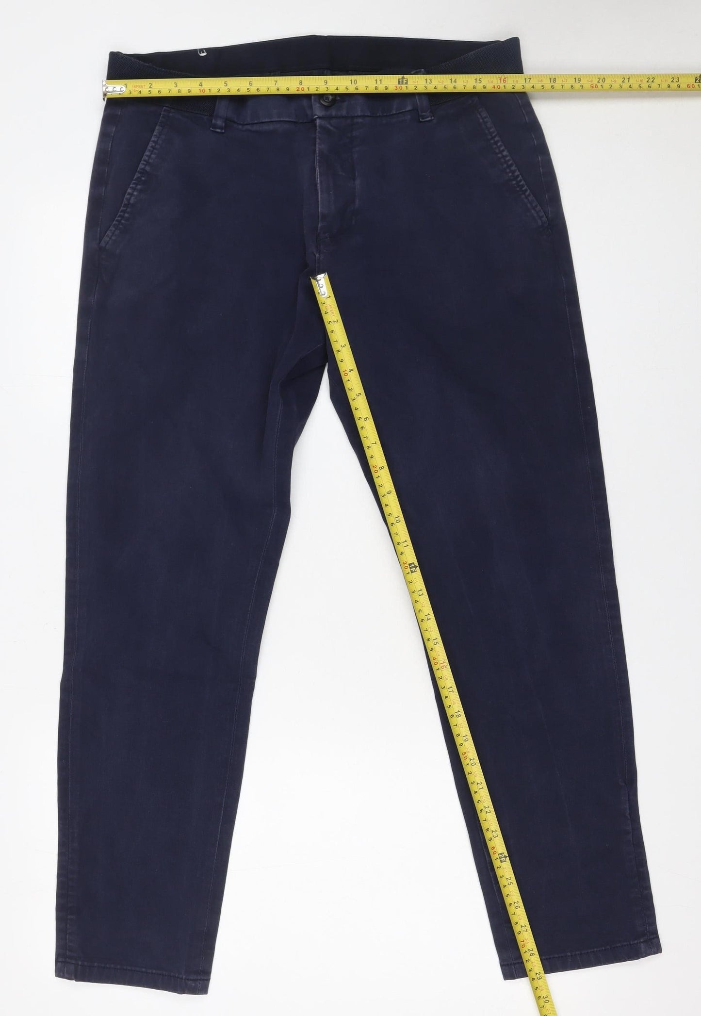 Mens UK Size M Zara Slim Fit Chino Blue Trousers