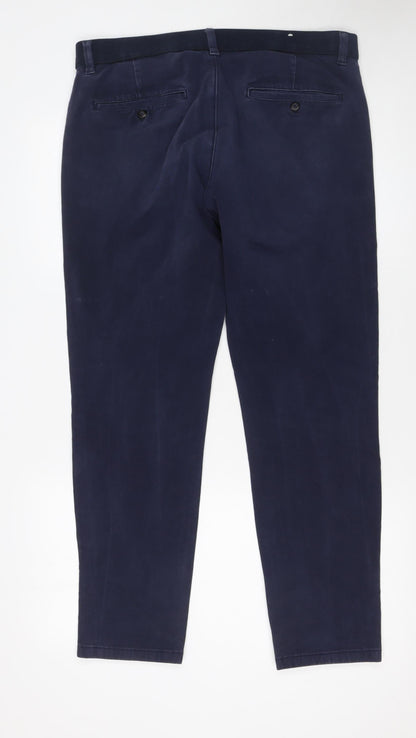 Mens UK Size M Zara Slim Fit Chino Blue Trousers