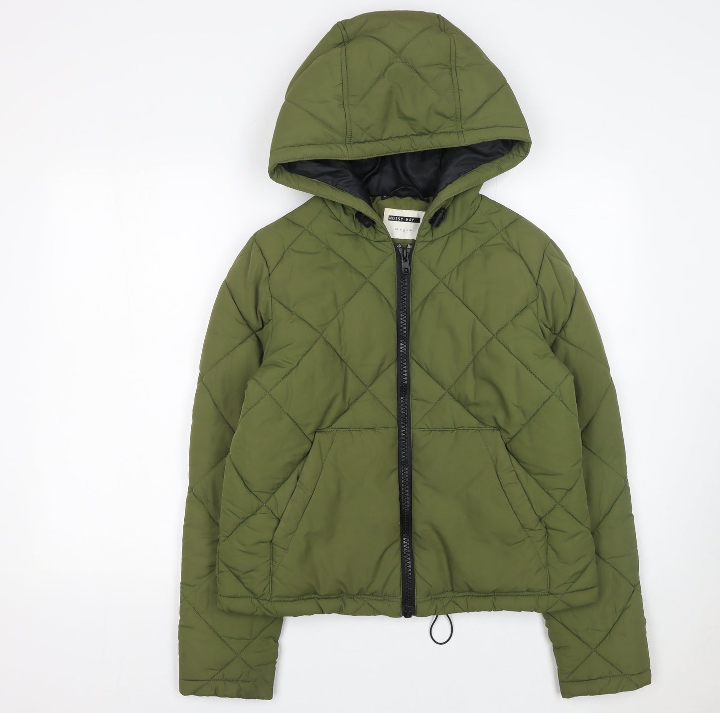 Womens UK Size S Noisy may Green Puffer Jacket