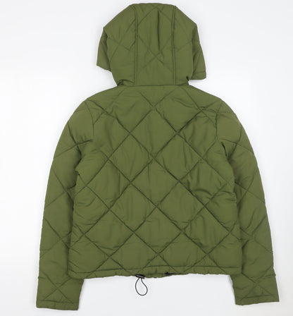 Womens UK Size S Noisy may Green Puffer Jacket