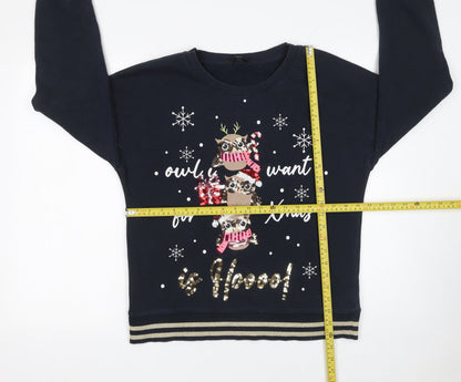 Womens UK Size M NEXT Blue Pullover Sweatshirt