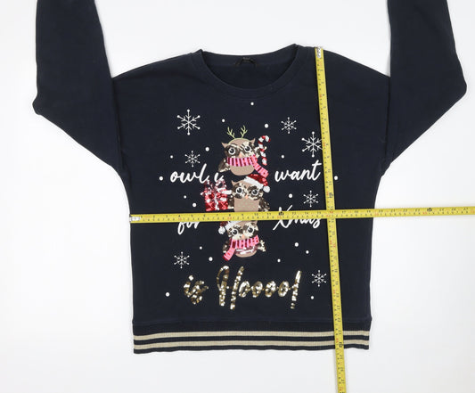 Womens UK Size M NEXT Blue Pullover Sweatshirt