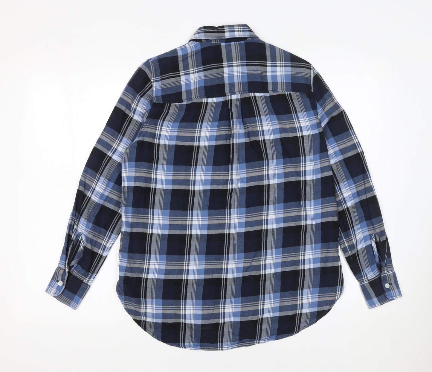 Womens UK Size 6 H&M Blue Basic Button-Up