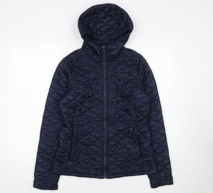 Womens UK Size M The North Face Blue Quilted Coat