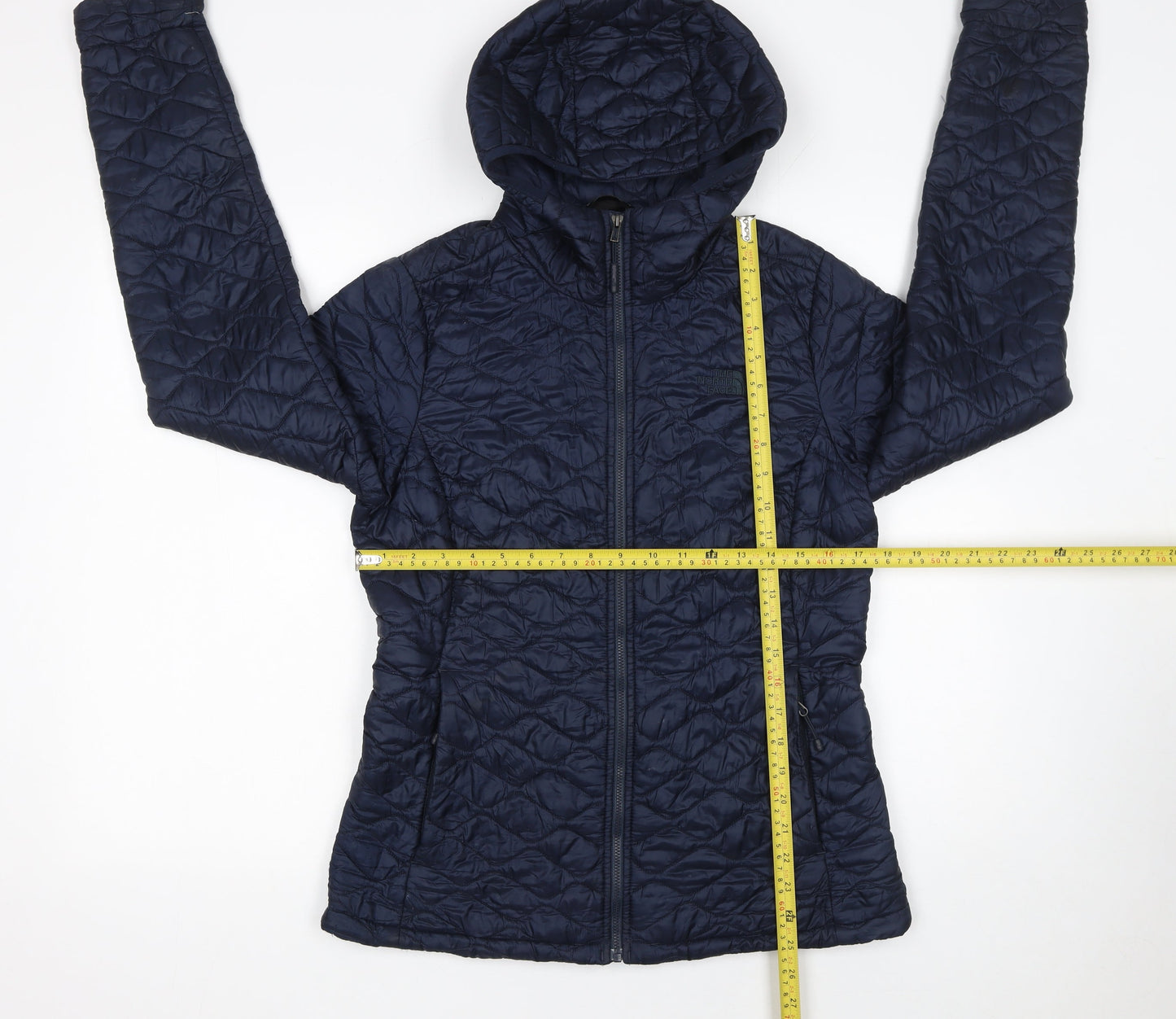 Womens UK Size M The North Face Blue Quilted Coat