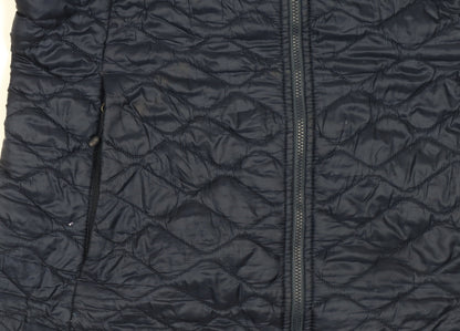 Womens UK Size M The North Face Blue Quilted Coat