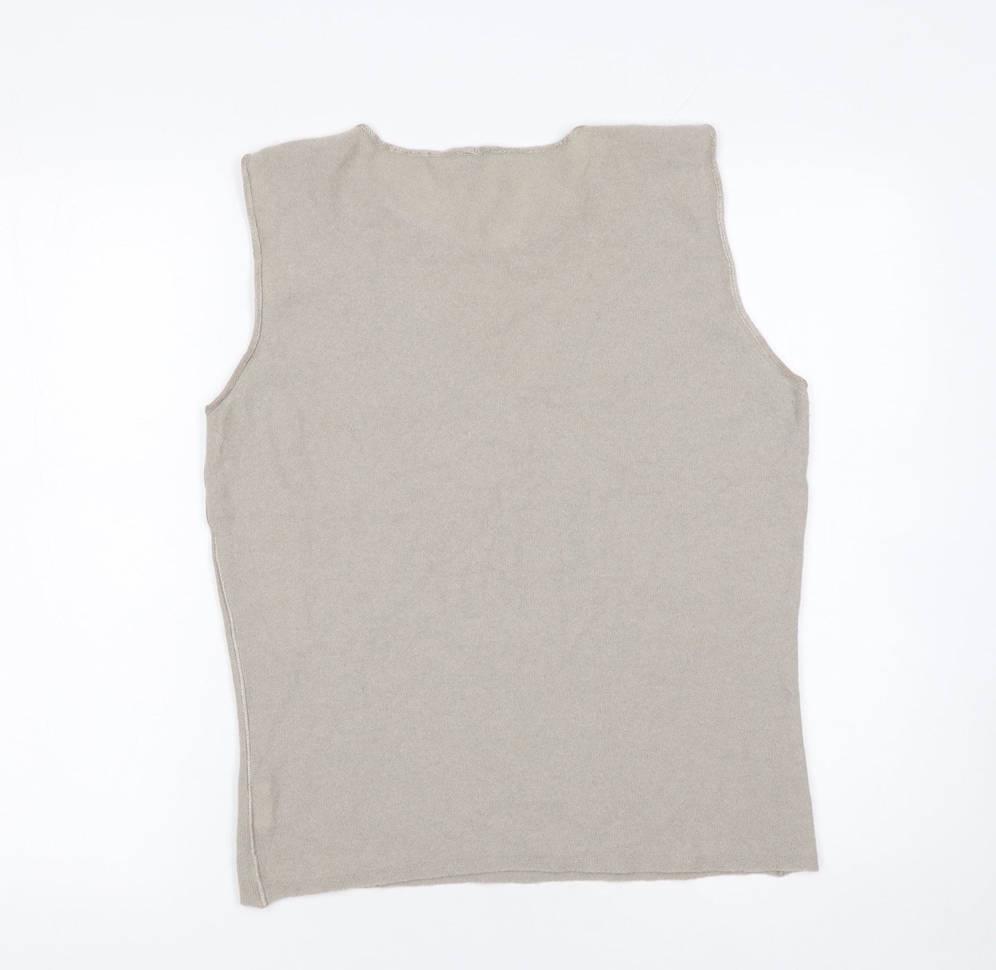 Womens UK Size 14 Armani Collezioni Beige Vest Jumper