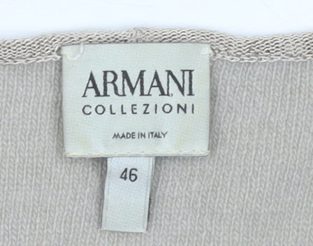 Womens UK Size 14 Armani Collezioni Beige Vest Jumper