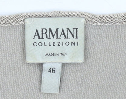 Womens UK Size 14 Armani Collezioni Beige Vest Jumper