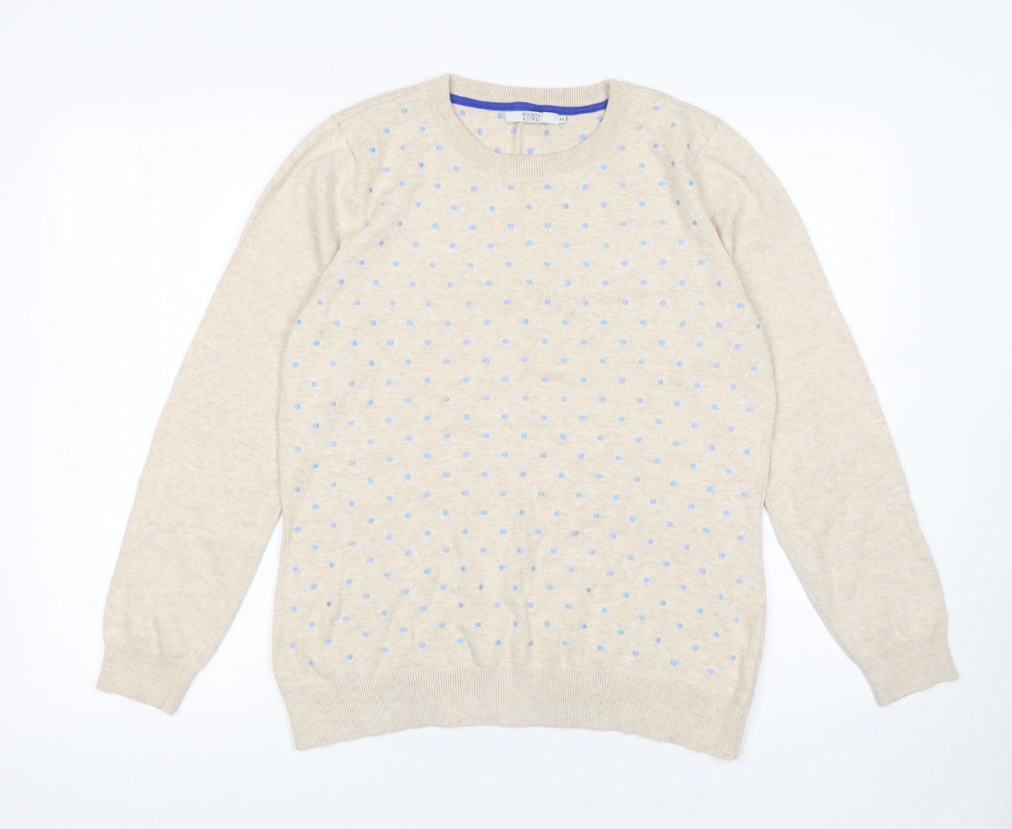 Womens UK Size M Dickins & Jones Beige Pullover Jumper