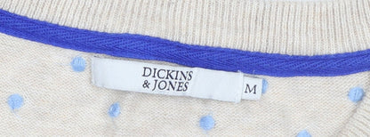 Womens UK Size M Dickins & Jones Beige Pullover Jumper