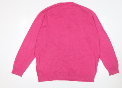Mens UK Size XL Wolsey Pink Pullover Jumper