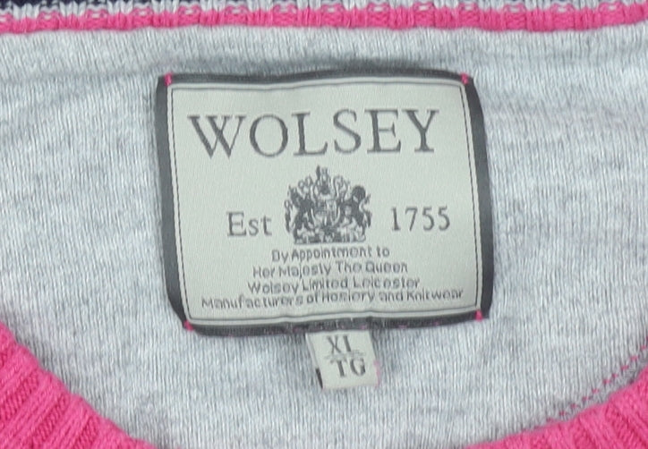 Mens UK Size XL Wolsey Pink Pullover Jumper