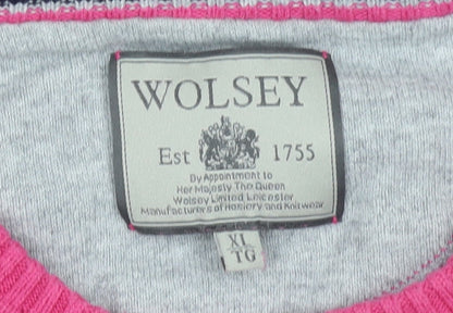 Mens UK Size XL Wolsey Pink Pullover Jumper