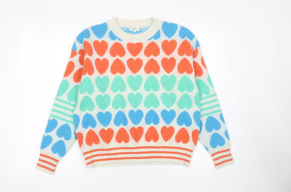Womens UK Size One Size MOOCCI Multicoloured Pullover Jumper