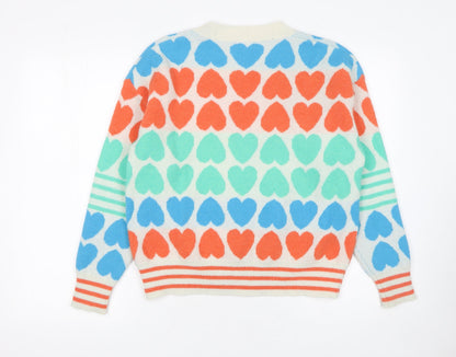 Womens UK Size One Size MOOCCI Multicoloured Pullover Jumper