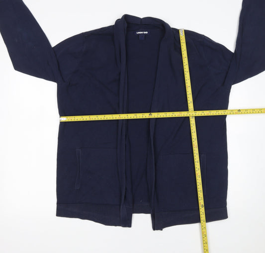 Womens UK Size L Lands' End Blue Cardigan Jumper