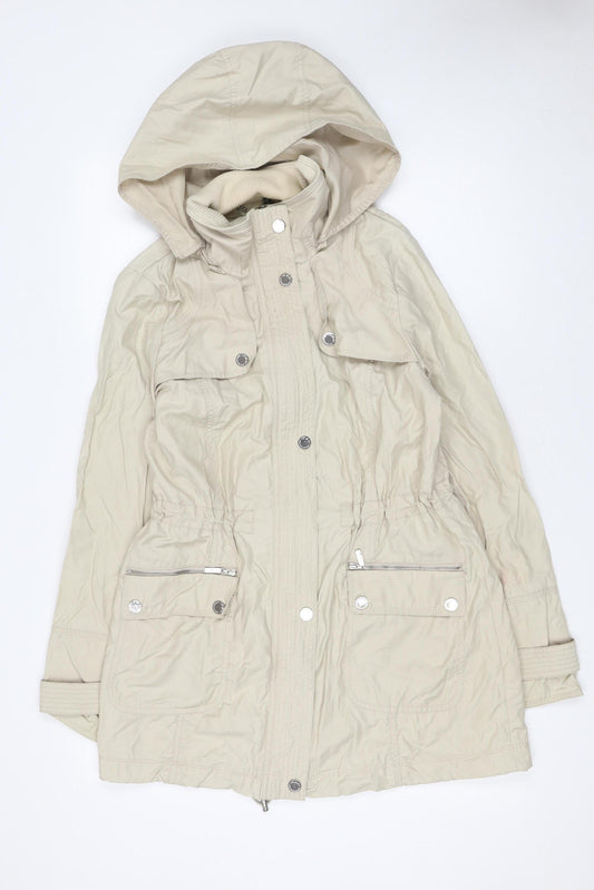 Womens UK Size 10 Debenhams Beige Parka Coat
