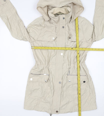 Womens UK Size 10 Debenhams Beige Parka Coat