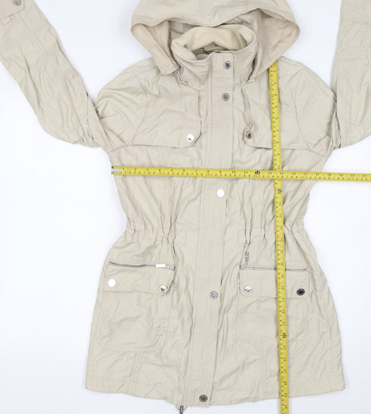 Womens UK Size 10 Debenhams Beige Parka Coat