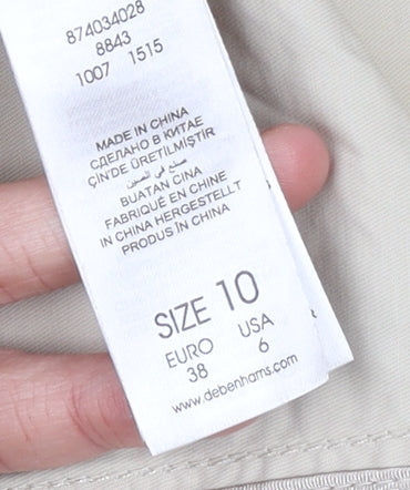 Womens UK Size 10 Debenhams Beige Parka Coat