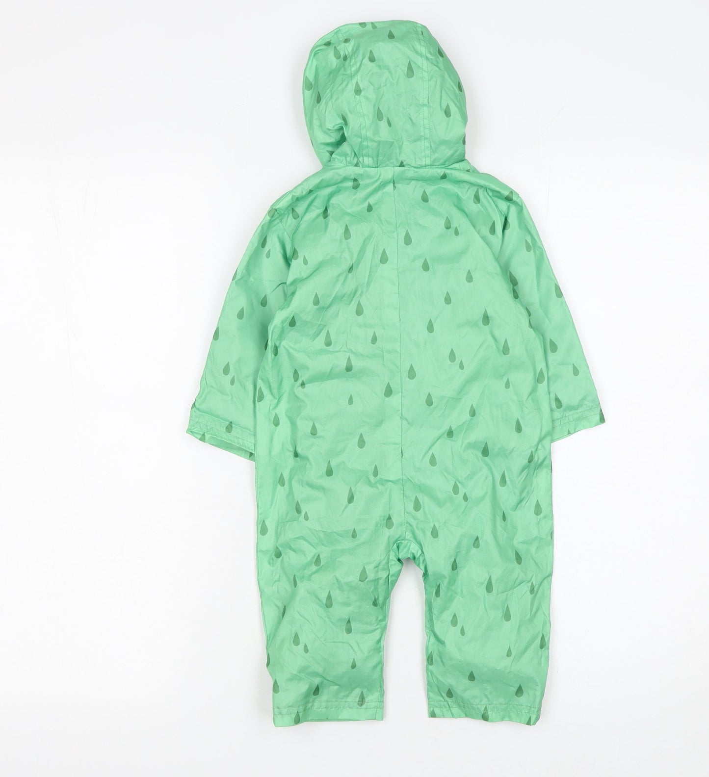 Marks and Spencer Unisex Baby Green 6-9 Months Hooded Rain Snowsuit