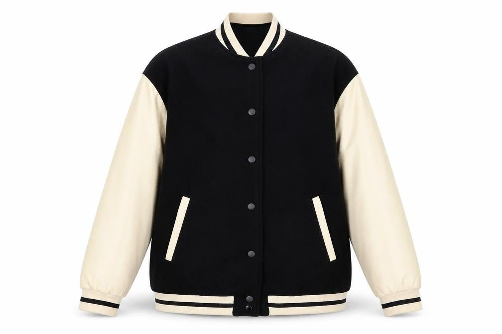 Mens UK Size S H&M Black Varsity Jacket