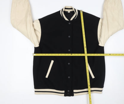 Mens UK Size S H&M Black Varsity Jacket