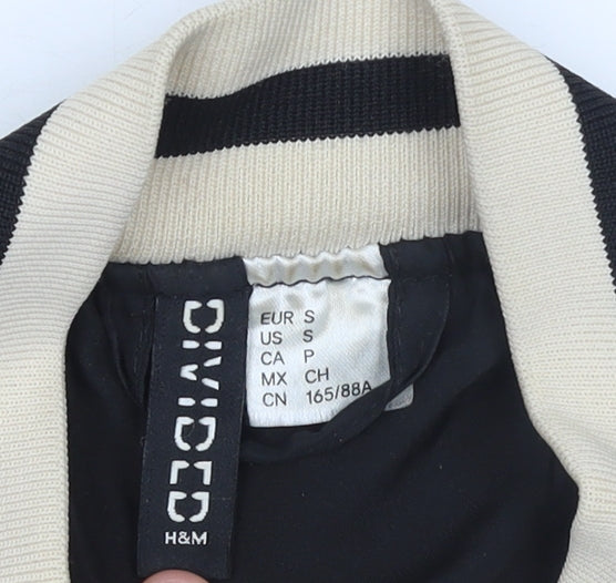 Mens UK Size S H&M Black Varsity Jacket
