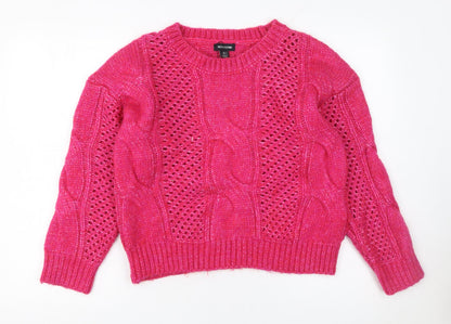 Womens UK Size S PRETTYLITTLETHING Pink Pullover Jumper