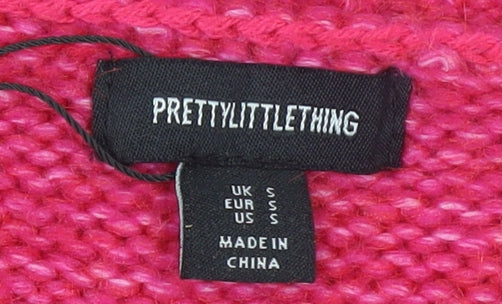 Womens UK Size S PRETTYLITTLETHING Pink Pullover Jumper