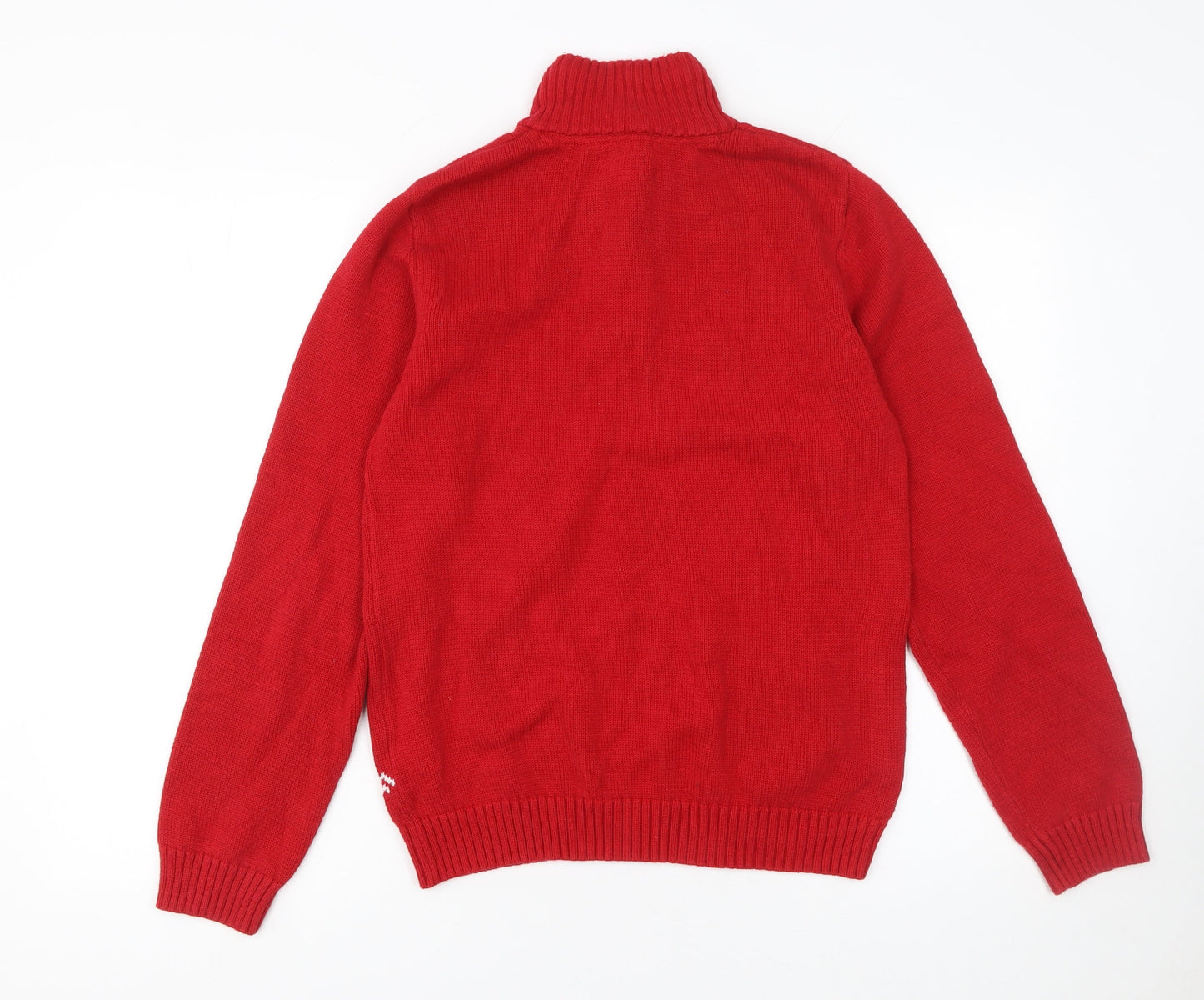 Womens UK Size 14 Chaps Red Henley Jumper