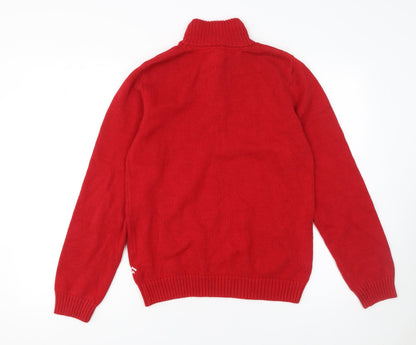 Womens UK Size 14 Chaps Red Henley Jumper