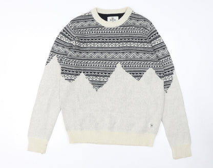Mens UK Size L Bellfield Grey Pullover Jumper