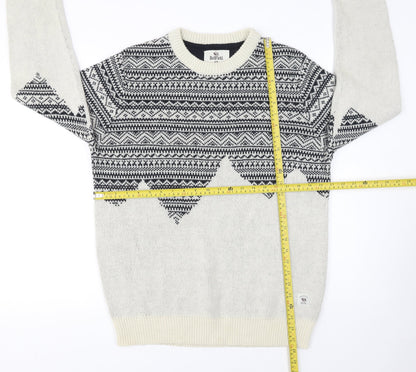 Mens UK Size L Bellfield Grey Pullover Jumper