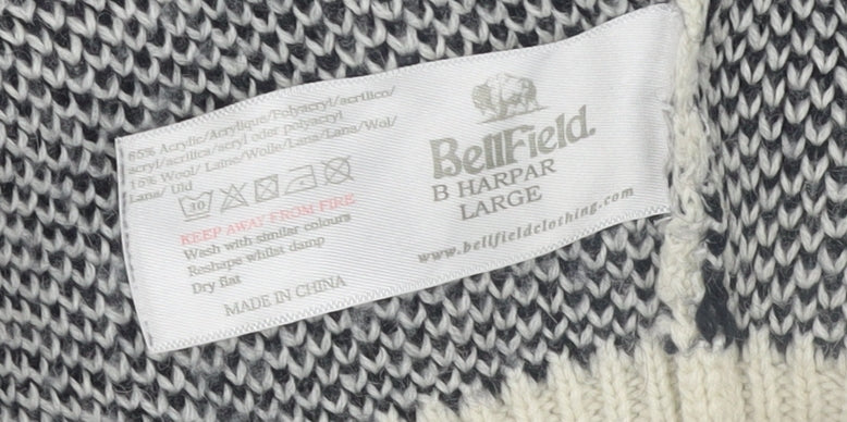 Mens UK Size L Bellfield Grey Pullover Jumper