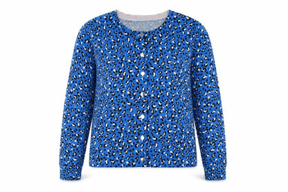 Womens UK Size 8 Phase Eight Blue Cardigan Jumper