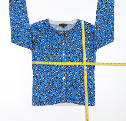 Womens UK Size 8 Phase Eight Blue Cardigan Jumper