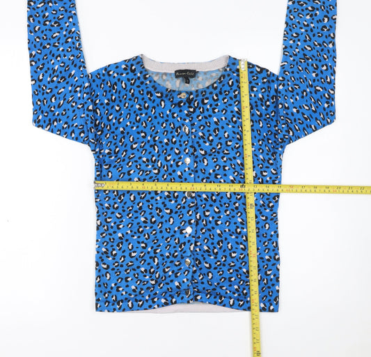 Womens UK Size 8 Phase Eight Blue Cardigan Jumper